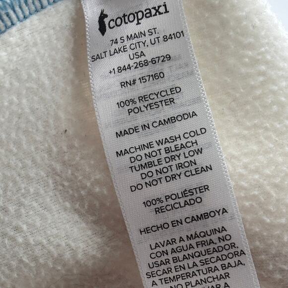 Cotopaxi River Blue Bone White Amado Quarter Zip Fleece Pullover - Picture 11 of 11